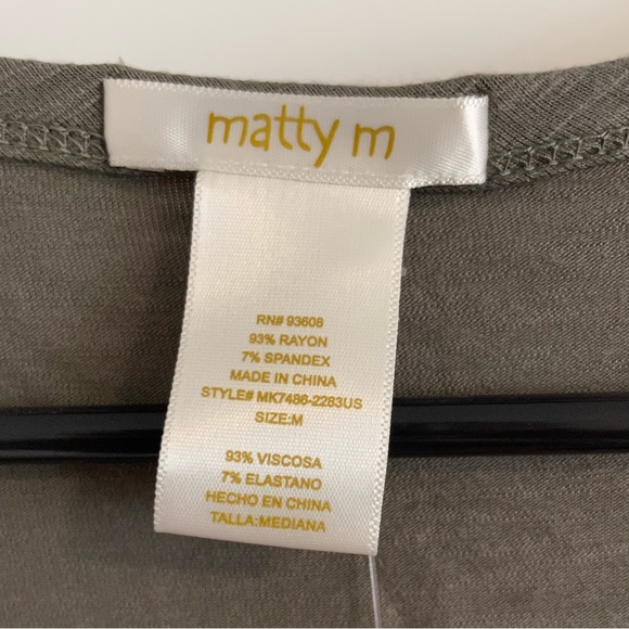 Grey/ Green Matty M T-Shirt - Picture 3 of 3